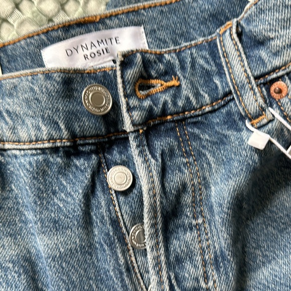 NWT Dynamite Rosie Ultra High Rise Jeans with Slits - Picture 6 of 13